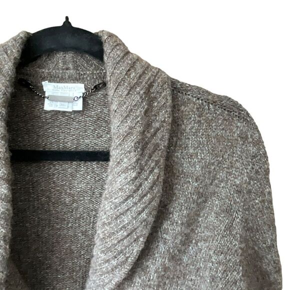 Weekend MAXMARA 100% Cashmere Cardigan Brown Women’s Sweater Size XL - Picture 5 of 10